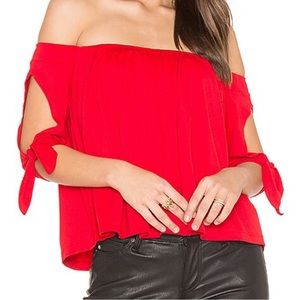 NWOT REVOLVE Susana Monaco Issa top off the shoulder red XS